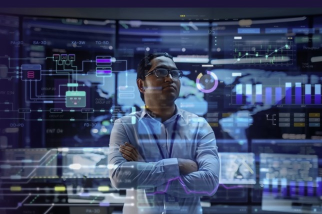 person looking at digital screen